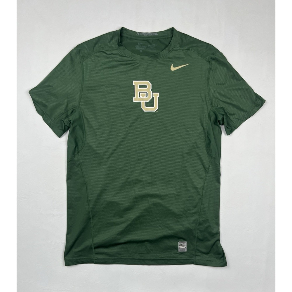Nike Pro Combat Baylor Bears Hypercool Shirt Mens Large Green Performance